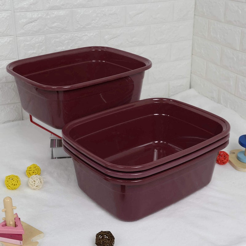 Ggbin 14 Quart Plastic Dish Pan, (Wine Red, 4 Packs) - Image 4